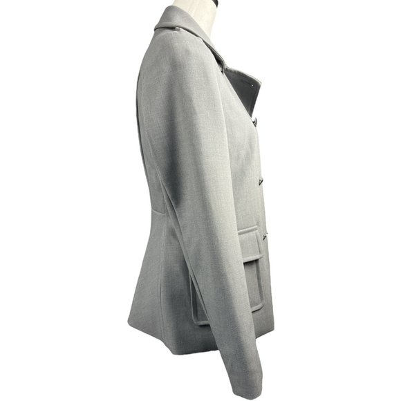 Liz Claiborne Double Breasted Military Style Jacket in light Grey size small - Picture 5 of 15
